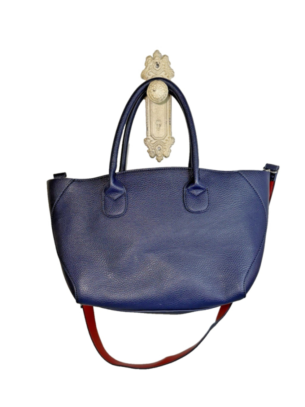 Charming Charlie Navy Handbag Satchel Crossbody STUNNING
